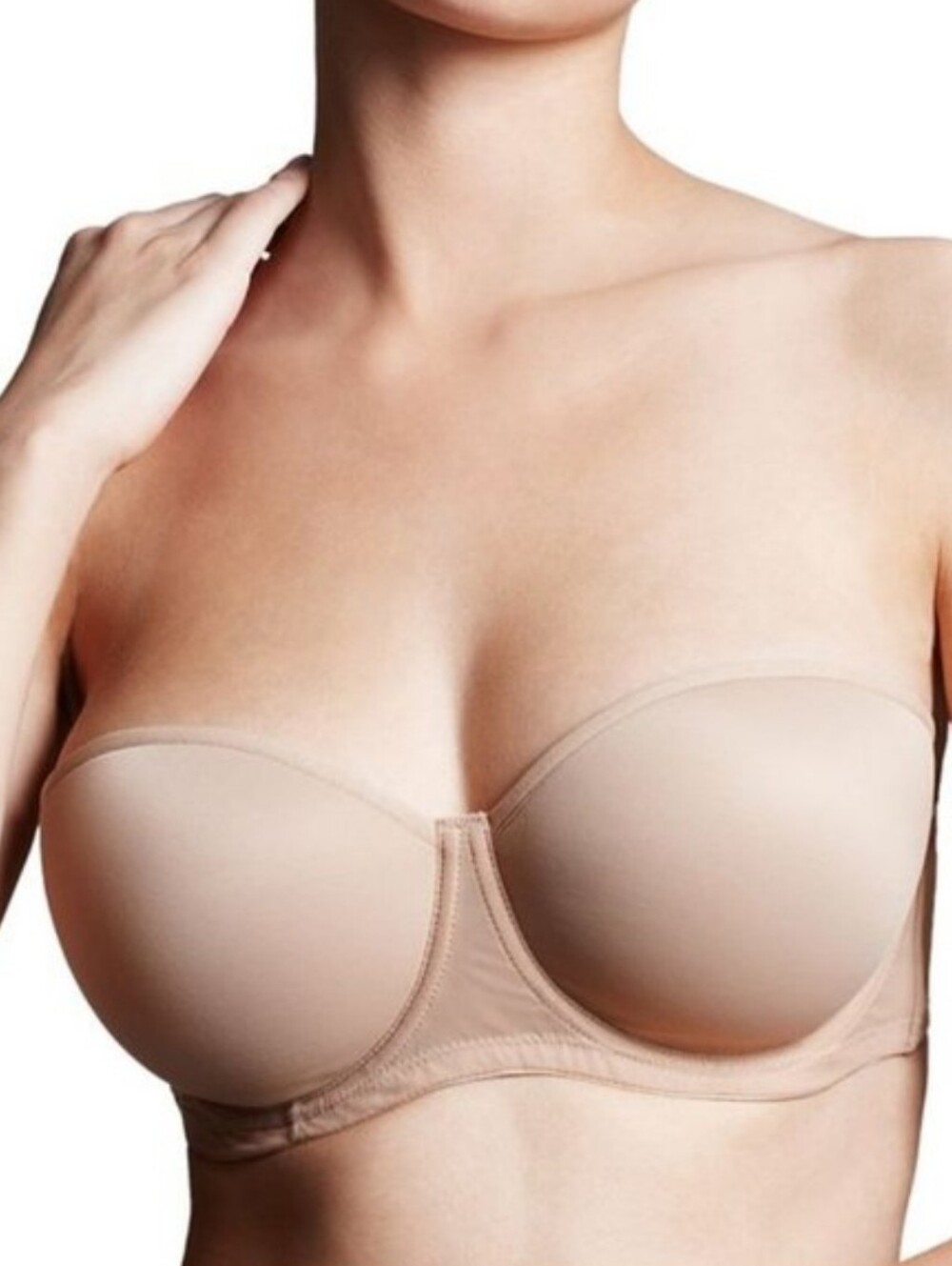 La Mystere Soiree Strapless Convertible Underwire Bra Natural 36D 36DDD/F NWT
